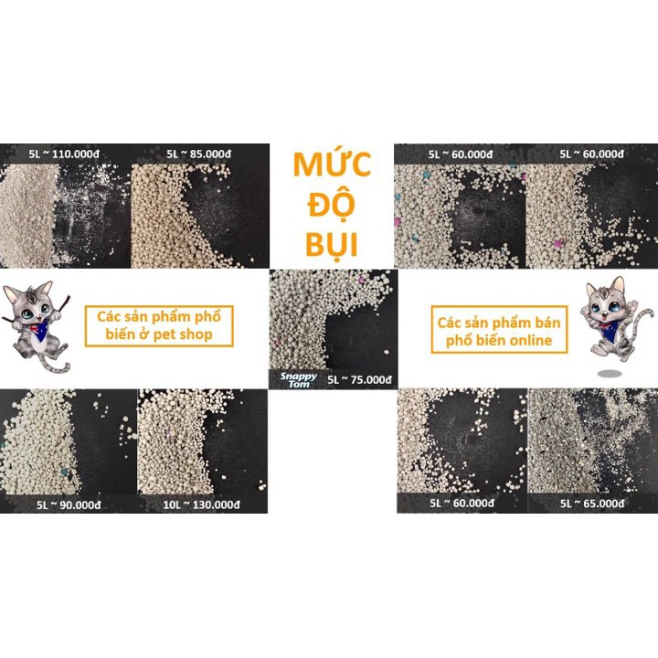 Cát vệ sinh cho mèo Snappy Tom 5L