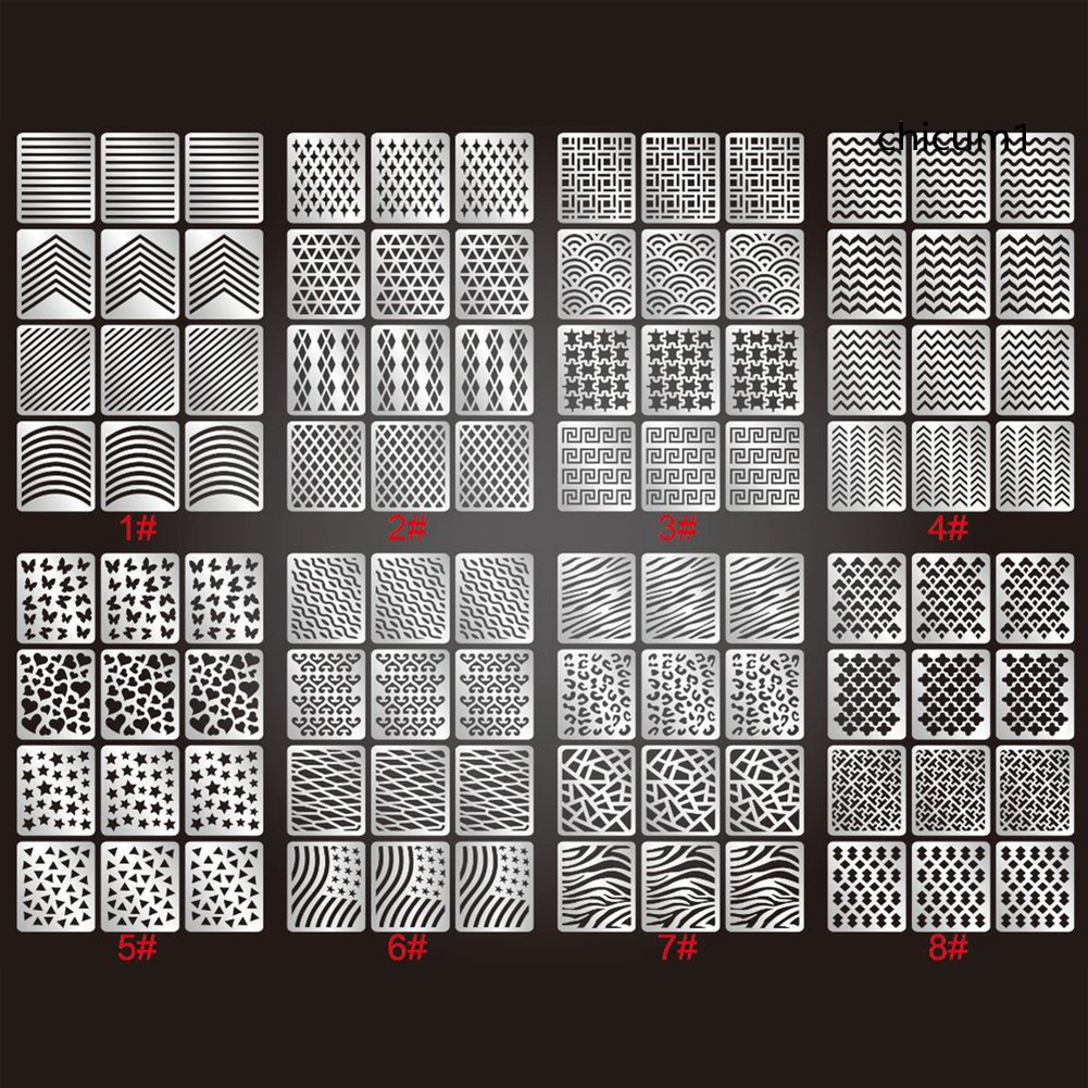 Set 3 Tấm Hình Dán 3D Trang Trí Móng Tay