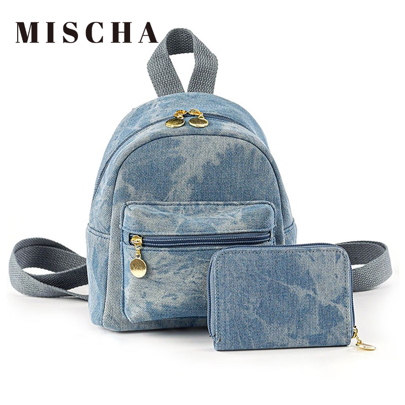 MISCHA Ba Lô Đi Học Sức Chứa Lớn In Họa Tiết Thời Trang Dễ Phối Đồ