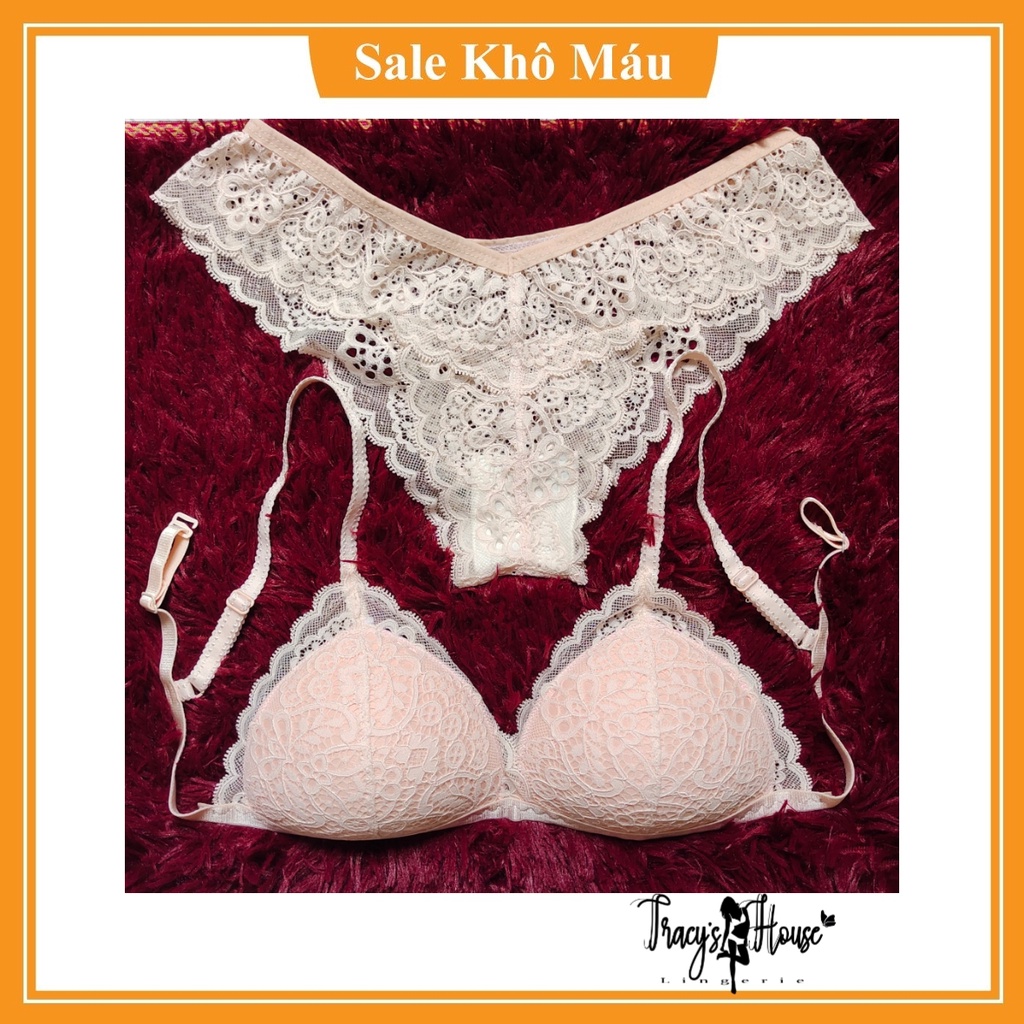 Set Bra - Bralette ren sexy không gọng, mút mỏng - Màu be sáng - NY15 - Bộ đồ lót nữ