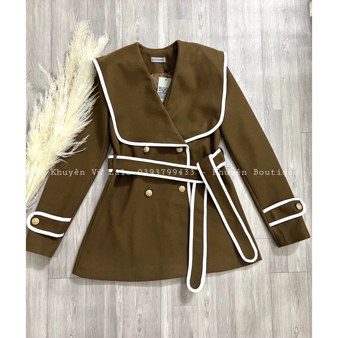 Áo Khoác Dạ Viền Trắng 2 Màu (Ảnh Thật) | BigBuy360 - bigbuy360.vn