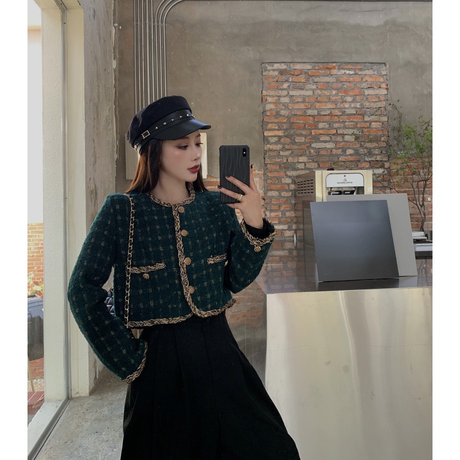 Áo khoác dạ Hàn Quốc áo dạ khoác tiểu thư sang chảnh AD7