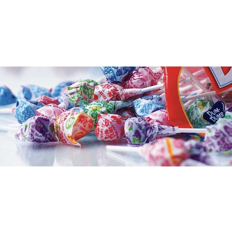2 gói Kẹo mút dum dums Mỹ 10cây/gói