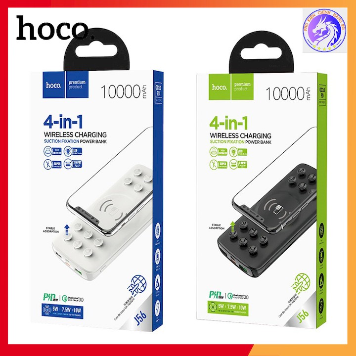 Sạc dự phòng không dây sử dụng cho airpod và điện thoại chính hãng hoco j56