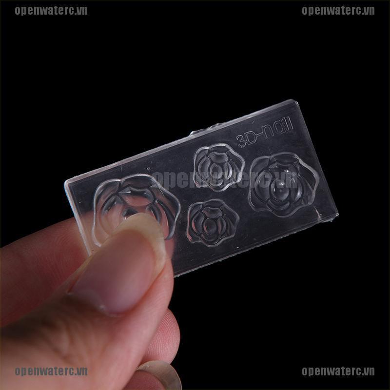 Bộ 6 Khuôn Silicone 3D Dùng Trang Trí Móng Tay DIY Tiện Dụng