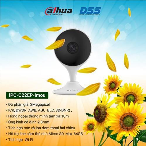 [Mã 2404EL10K giảm 10K đơn 20K] Camera WiFi trong nhà IPC C22EP imou 2MP 1080P- Hàng chính hãng