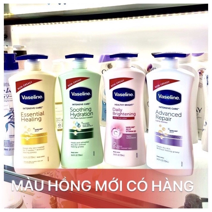 SỮA DƯỠNG THỂ VASELINE MỸ ALOE HEALTHY BRIGHT DAILY BRIGHTENING EVEN TONE 725ML
