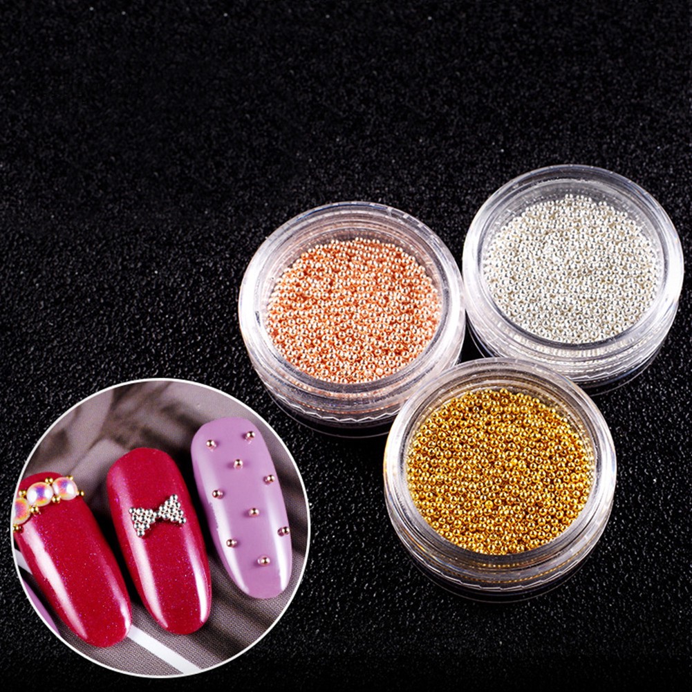 [Hàng mới về] Hộp hạt 3D bằng hợp kim dùng trang trí móng tay tiện dụng