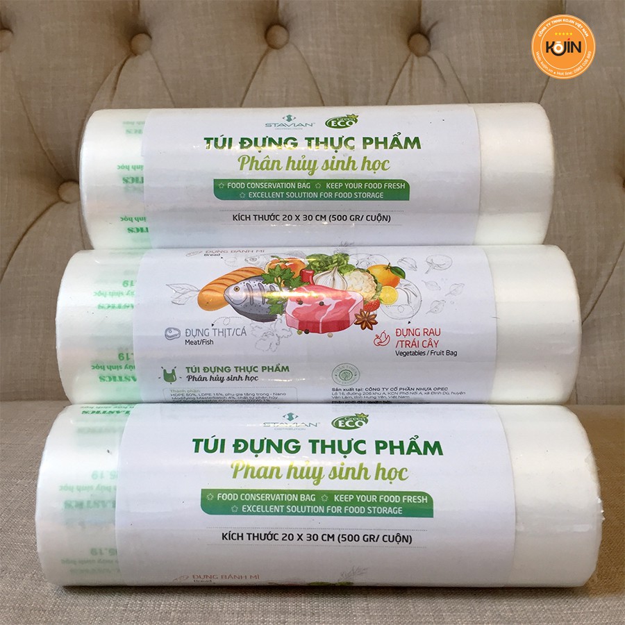 Cuộn 500g Túi Đựng Thực Phẩm Tự Huỷ Green Eco