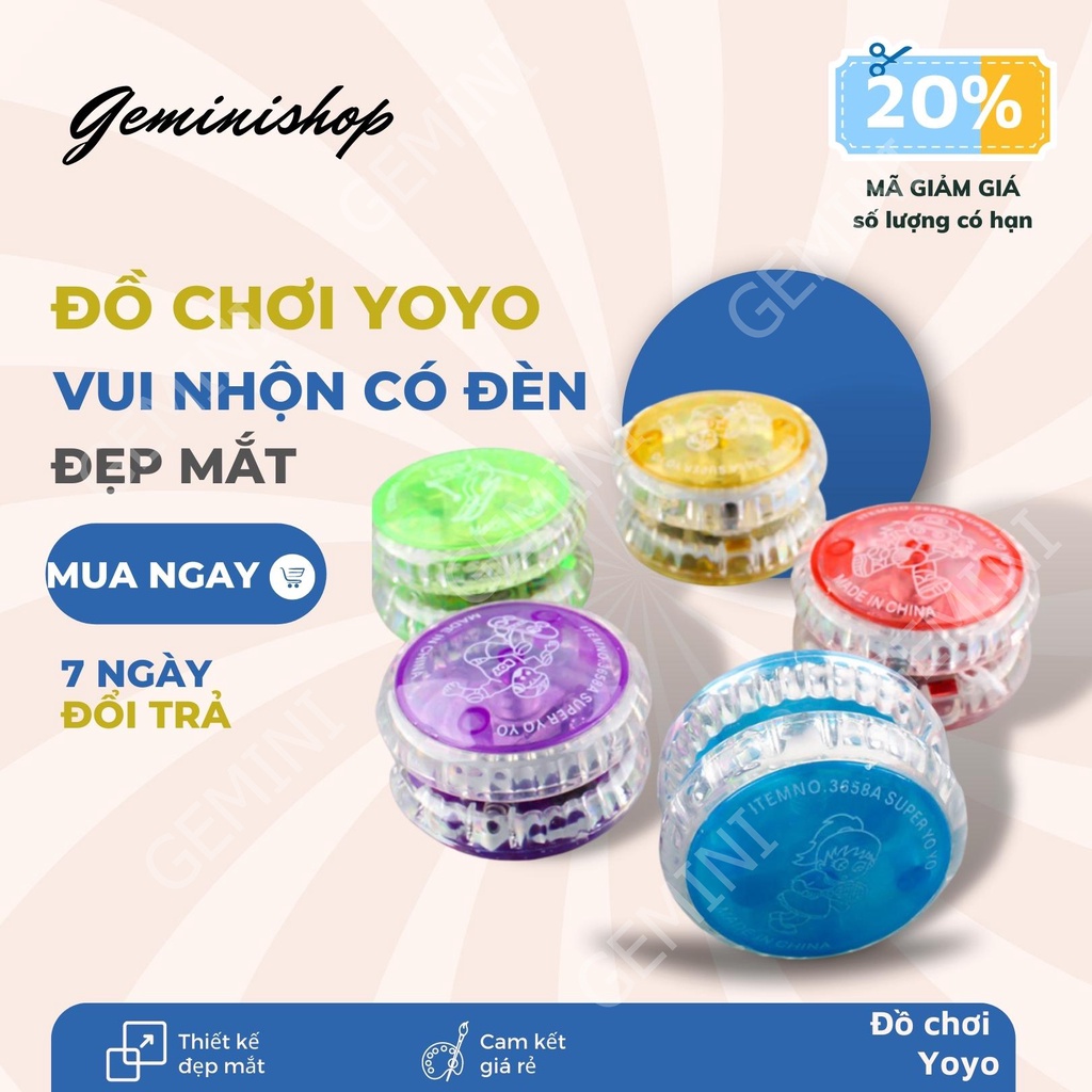 Đồ chơi yo-yo có đèn led làm quà tặng cho trẻ em, yoyo có đèn led siêu nhẹ chơi dễ dàng cho bé  GEMINI SHOP