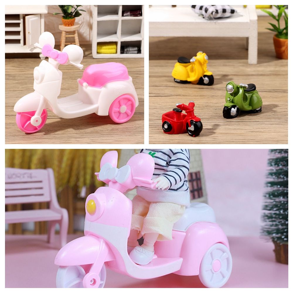Mô hình xe moto đồ chơi thu nhỏ với tỉ lệ 1/12 vui nhộn dùng trang trí nhà búp bê