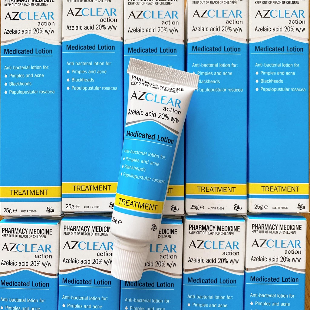 Kem Giảm Mụn, Mờ Thâm Azclear Azelaic Acid 20% Hiệu Quả, Lành Tính 25gr