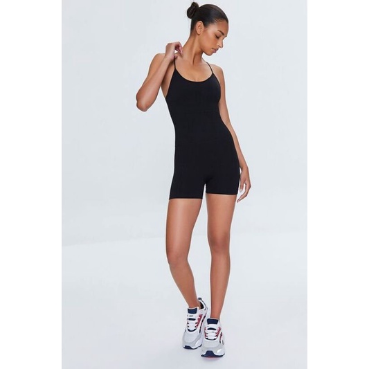 Jumpsuit đùi biker thể thao f21 VNXK romper ôm body hai dây sexy playsuit bodysuit tập gym yoga hàng xuất khẩu dư xịn