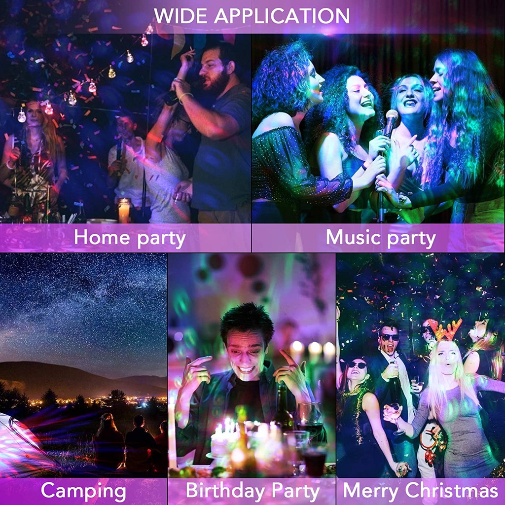 Đèn ngủ quả bóng disco mini RGB USB tạo bầu không khí DJ nhỏ gọn cho nhà cửa/ phòng ốc/ tiệc nhảy/ bar/ câu lạc bộ