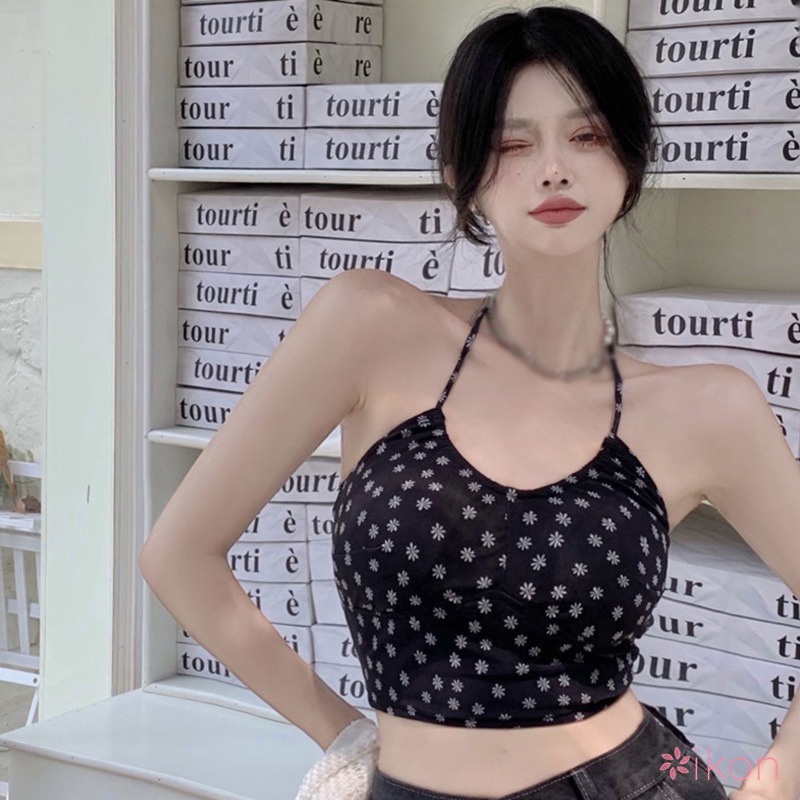 Áo hai dây In Hoa Dáng Ôm Gợi Cảm Thời Trang Dành Cho Nữ