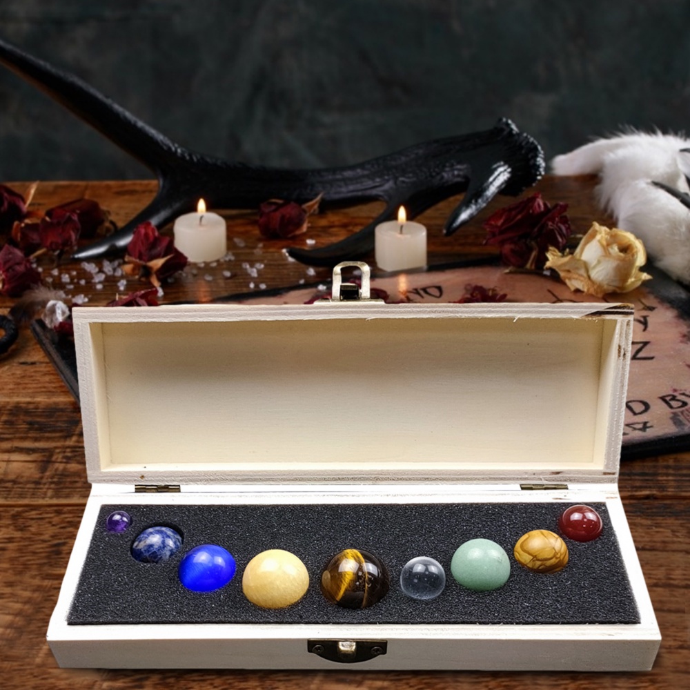 Set 9 viên đá tự nhiên hình hành tinh dùng để trang trí nhà