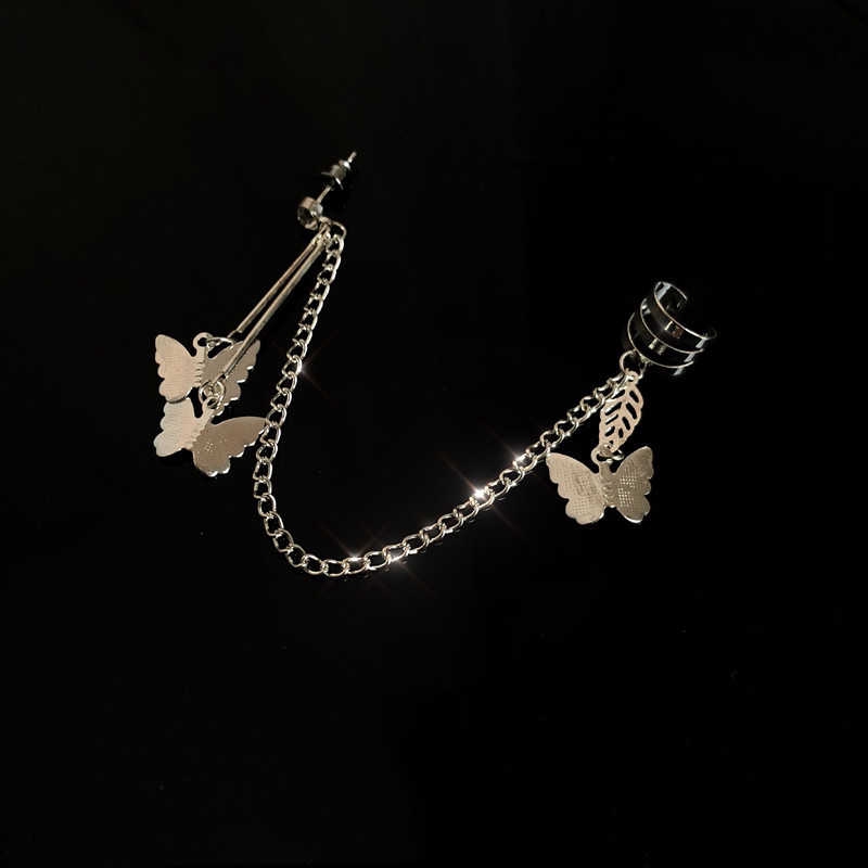 Hoa Tai Phối Khuyên Kẹp Vành Tai Hình Bướm 2801s Thời Trang Cho Nữ