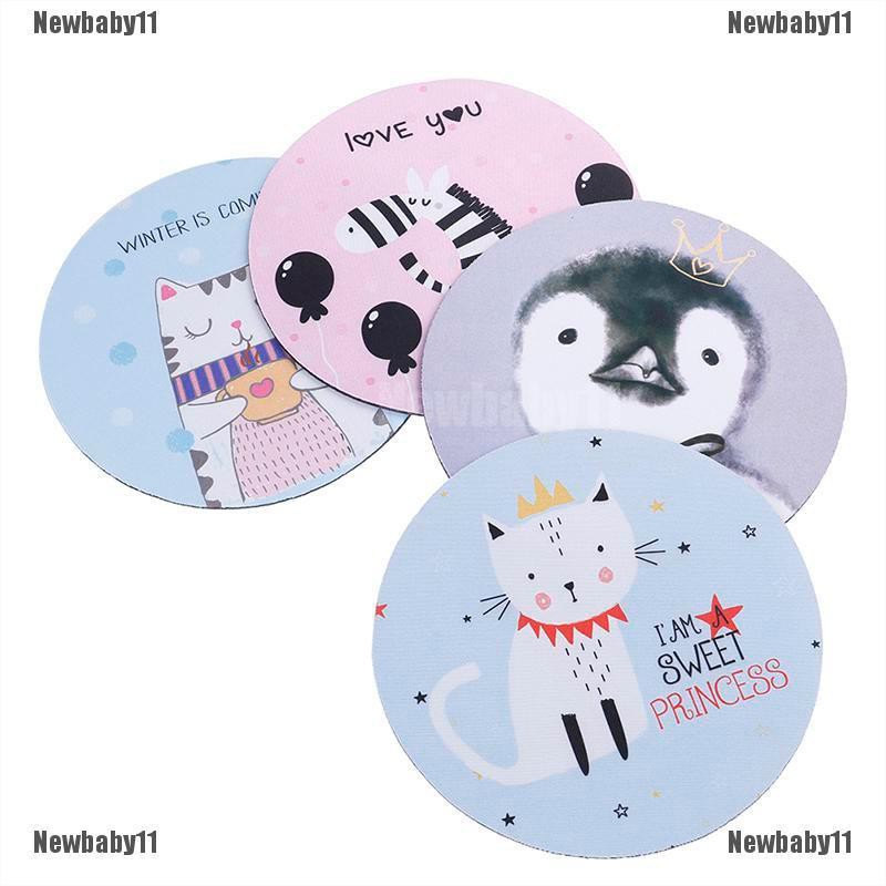 Miếng lót chuột máy tính bằng cao su hình tròn chống trượt đáng yêu