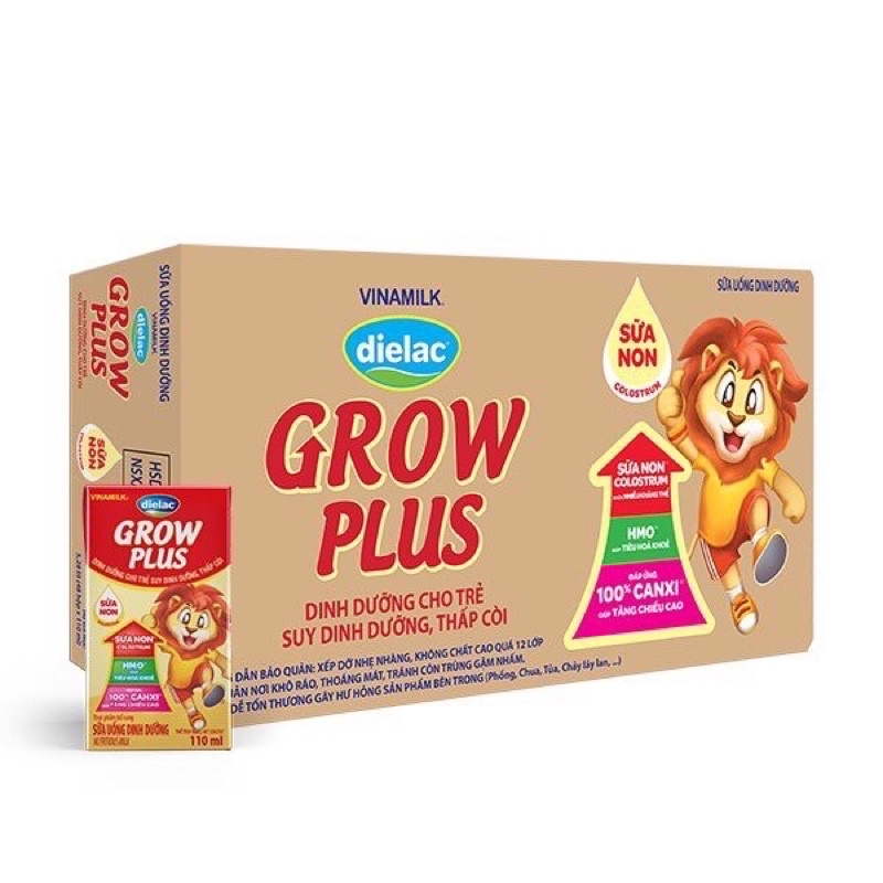 Sữa bột pha sẵn Dielac Grow Plus 110ml thùng 48 hộp ( Có Sữa Non)