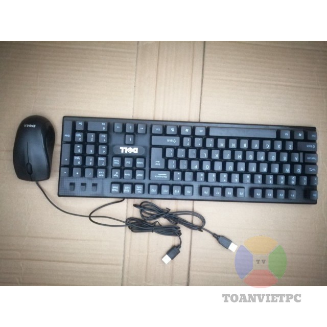 Bộ Bàn Phím Chuột Game Net Văn Phòng Dell D-610 Tặng kèm lót chuột 20x25