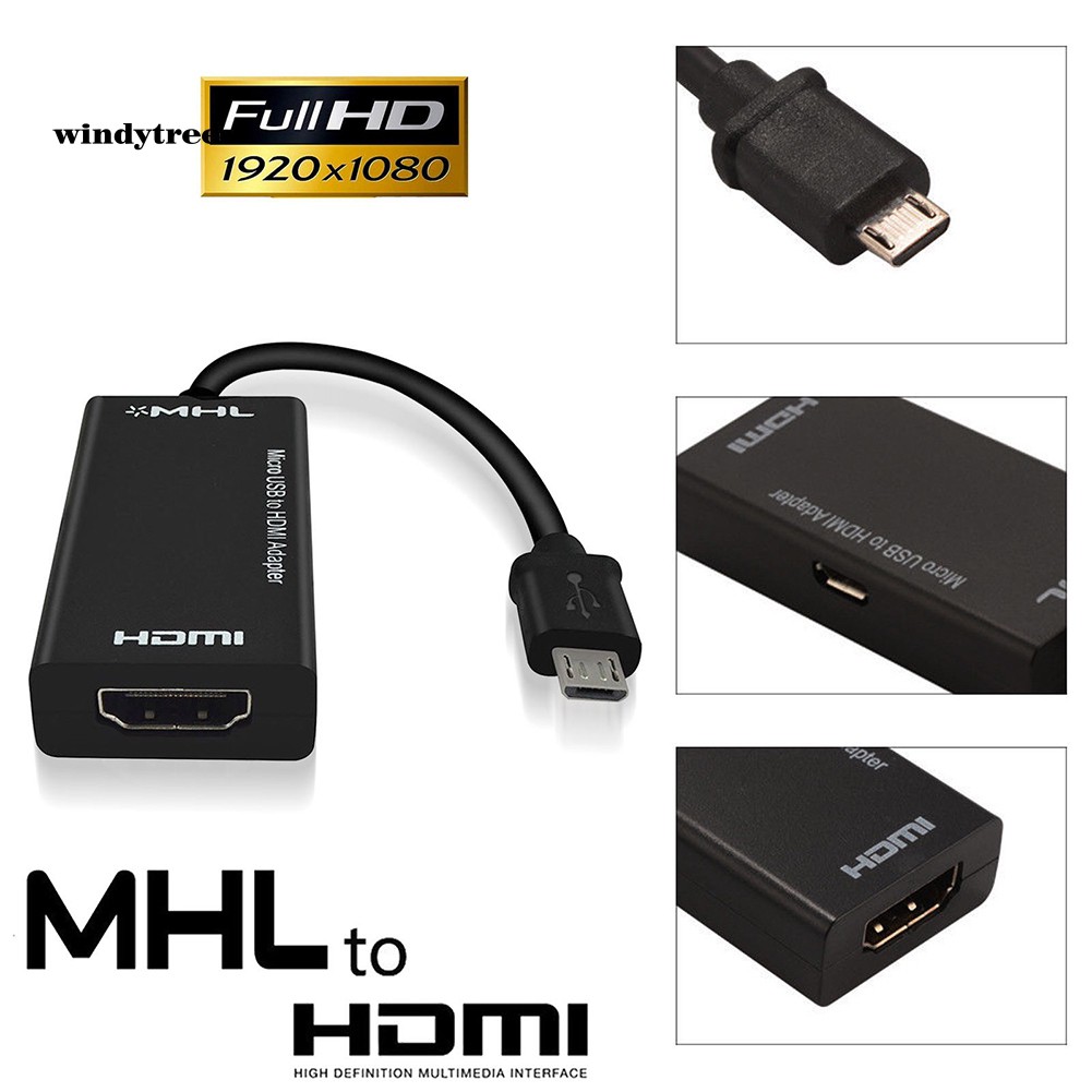 Đầu cắm chuyển đổi micro USB qua HDMI HD 1080P S2 Mhl cho Android