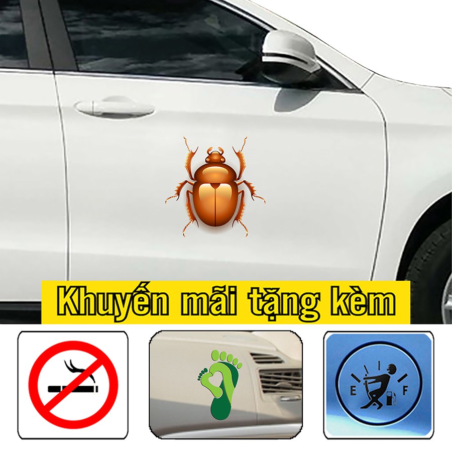 [SALE]- Miếng dán trang trí xe, decal xe hình bọ nhỏ dễ thương