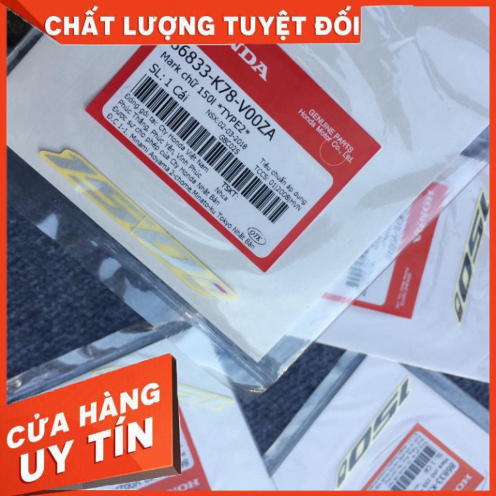 [ SH125-150 ] Tem Chữ 150i 125i Honda SH 150 Chính Hãng