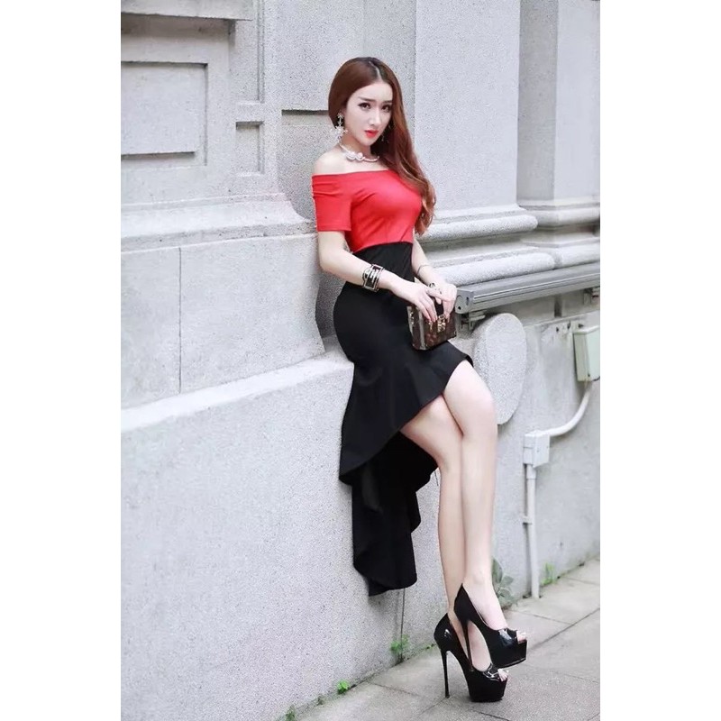 ĐẦM DỰ TIỆC BẸT VAI ĐUÔI CÁ QUYẾN RŨ