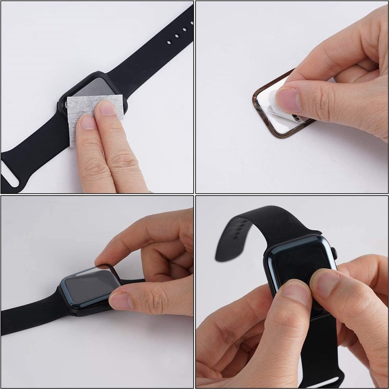 Kính Cường Lực Cong 3d Chống Nước Bảo Vệ Màn Hình Cho apple watch7 6 se 5 4 3 21