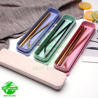 Bộ Ống Hút Inox 304 (3 ống) kèm 1 Cọ và hộp đựng