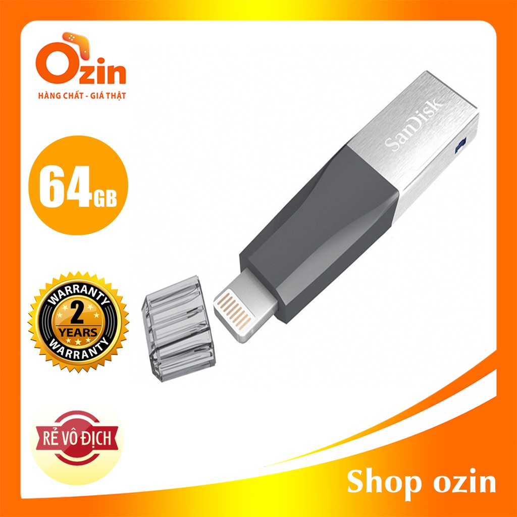 [RẺ VÔ ĐỊCH] USB lighting 3.0 SanDisk iXpand Mini Flash 128GB 64GB cho iphone, ipad