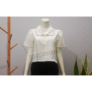 Áo kiểu sơ mi cổ sen - freesize