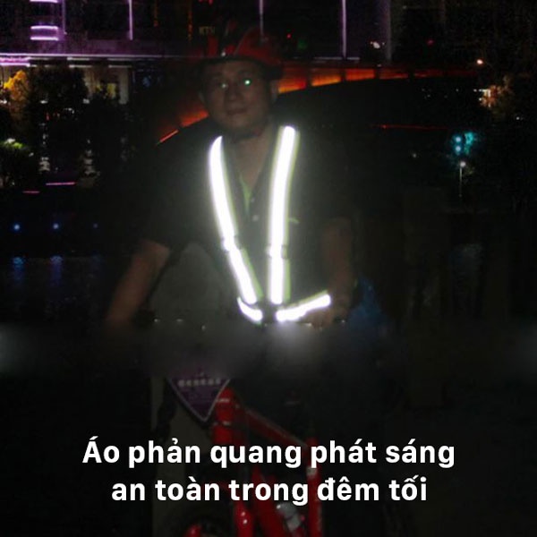 Dây Đai Phản Quang Thun Phát Sáng Bảo Hộ Lao Động - Áo phản quang Đi Phượt Ban Đêm cao cấp
