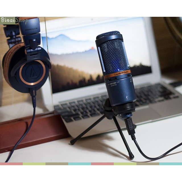 [Mã ELHACE giảm 4% đơn 300K] Micro Condenser USB cho Streamer Audio Technica AT2020USB+