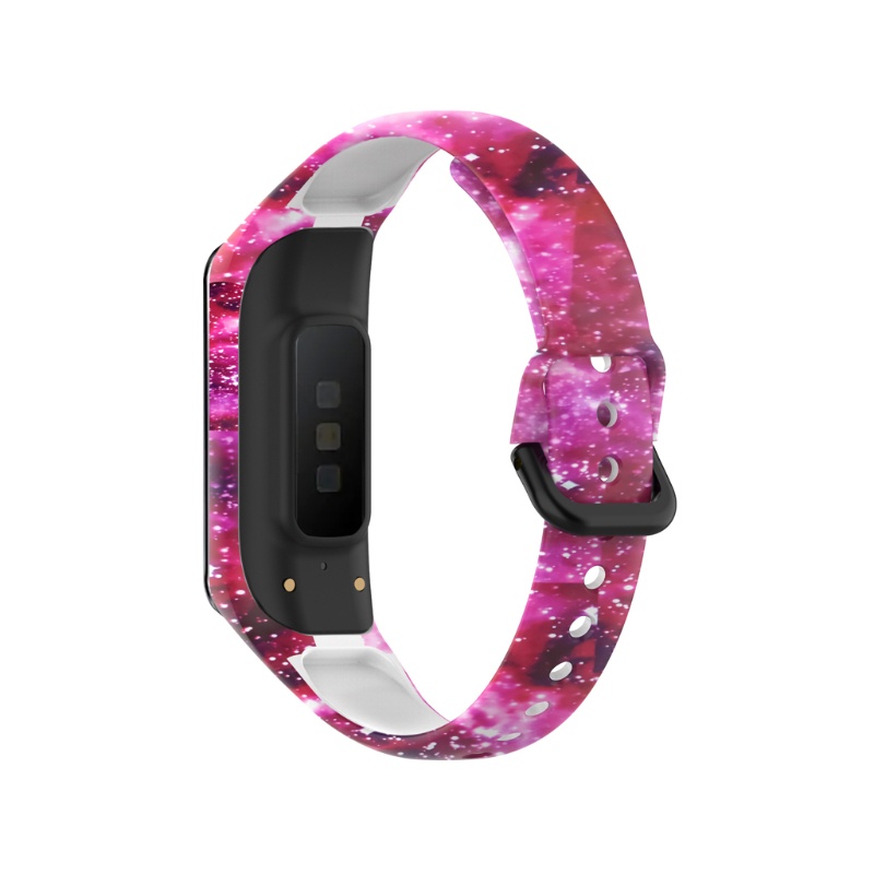 Dây đeo silicon họa tiết hoa cho đồng hồ thông minh Samsung -Galaxy Fit 2 SM-R220