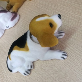 Chó Beagle lắc lư trên xe hơi