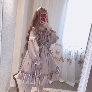 [Sẵn HÀNG LOẠI 1] Váy/ Đầm Lolita Lavender OP - Kèm ảnh thật✨ váy đầm công chúa,dự tiệc, tiểu thư, nàng thơ, sang chảnh