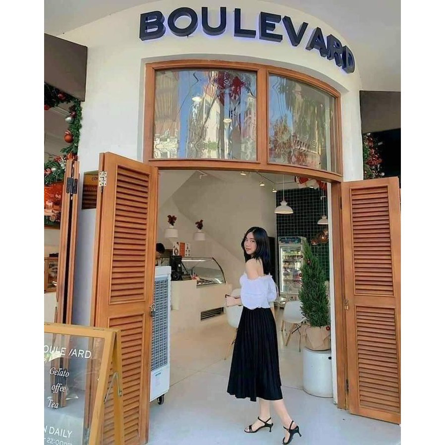 Chân váy xếp ly dài Cạp chun ĐEN(kèm ảnh thật,video)(TranHuongShop - chuyên đồ nữ) | BigBuy360 - bigbuy360.vn