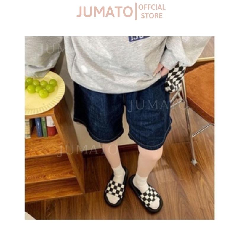 Dép lê nữ quai ngang dễ thương hình karo xinh chống trơn JUMATO