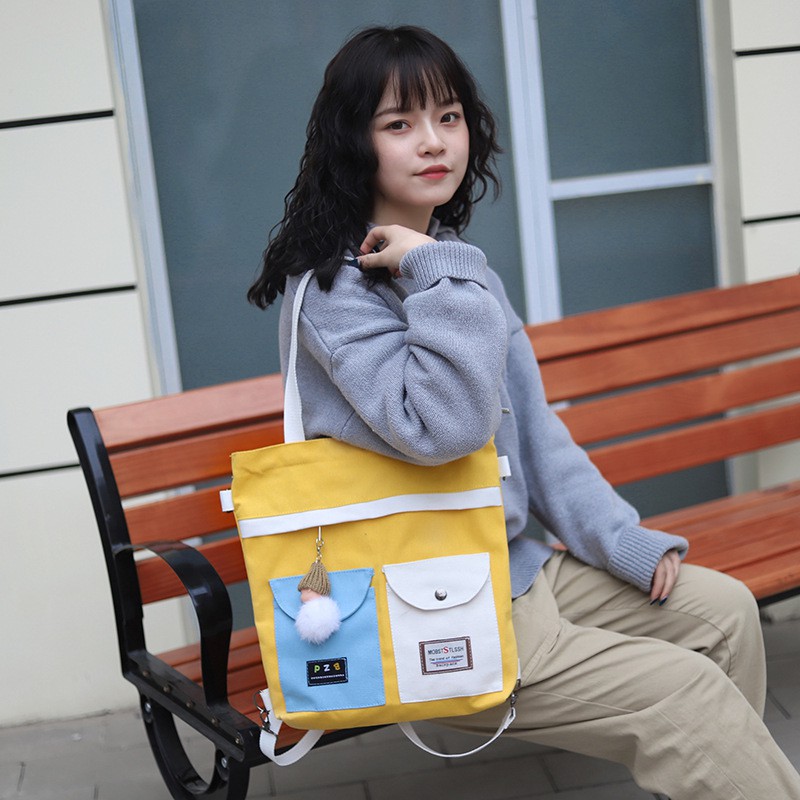 TÚI TOTE, TÚI VẢI CANVAS SIZE A4 PHỐI MÀU ĐẸP HOT HIT AT71