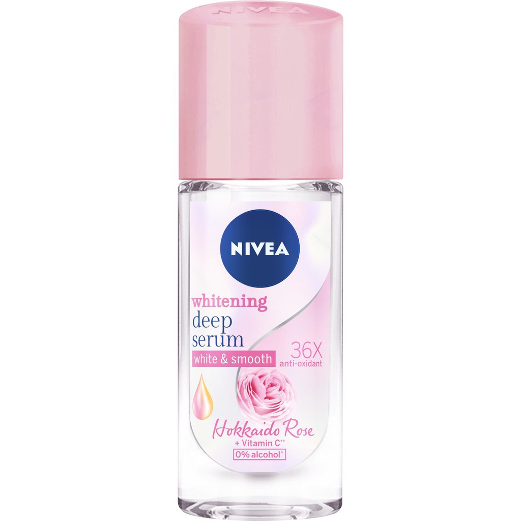 NIVEA -  Lăn ngăn mùi Nivea serum trắng mịn hương hoa hồng Hokkaido (40ml) - 85301 Giá Sỉ