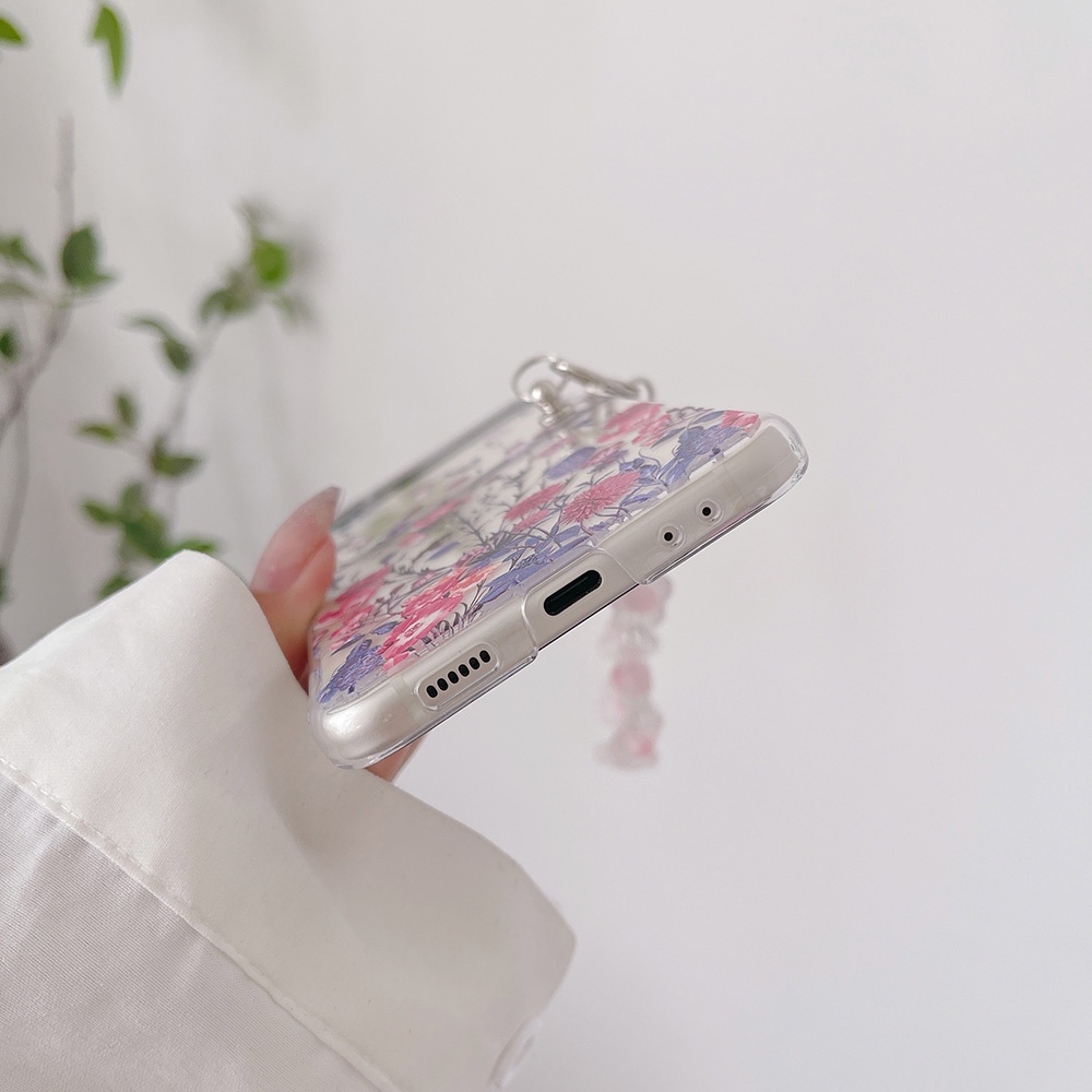 Ốp Điện Thoại PC Cứng Chống Sốc Có Dây Đeo Tay Cho Samsung Galaxy Z Flip 3 5G