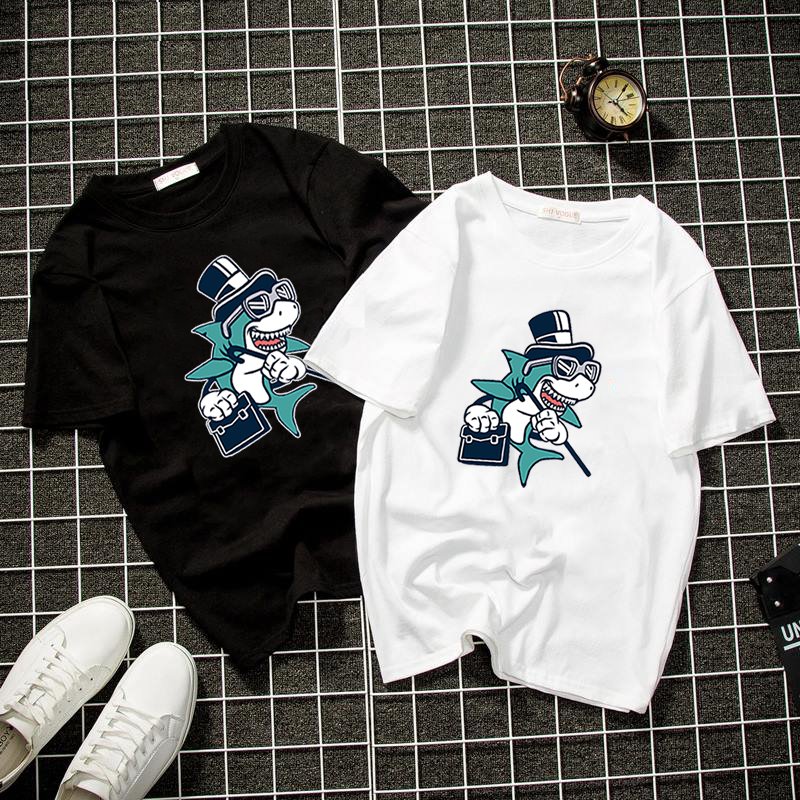 Áo thun tay lỡ form rộng cá mập quý ông vải dày mịn 2021T3230