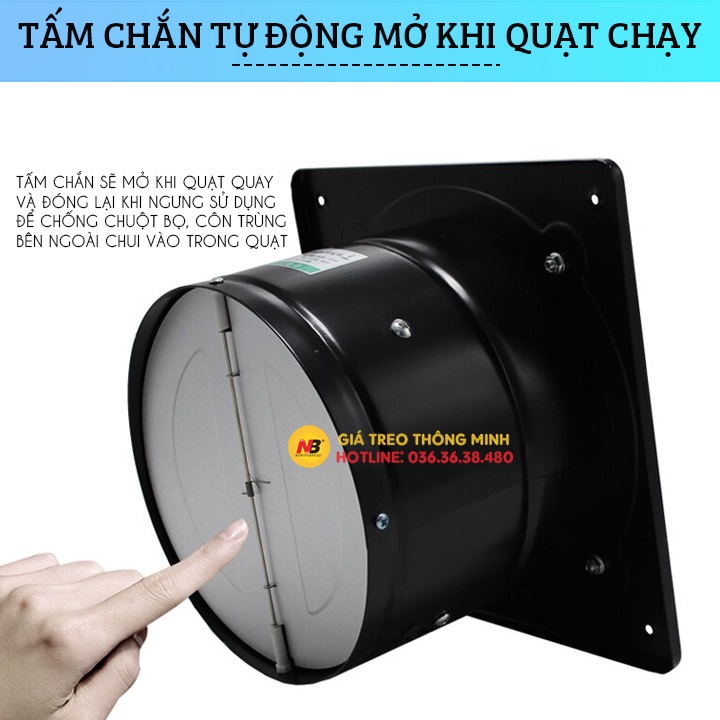 Quạt Hút Mùi Nhà Vệ Sinh , Nhà Bếp , Phòng Ngủ - Quạt Hút Thông Gió FD 100 / FA 100 - 20W / Sức Gió 140 m3/h