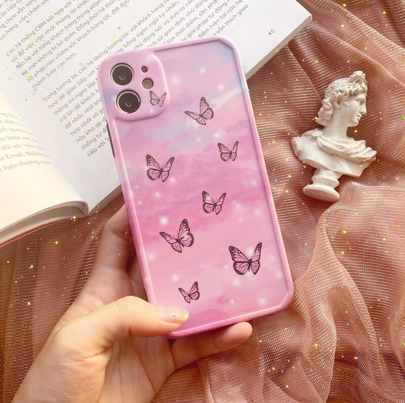 Ốp iphone Butterfly hồng