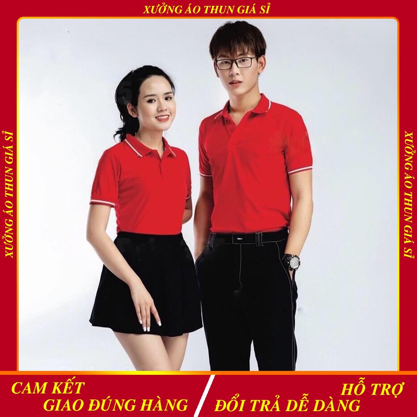 COMBO 3 Áo Polo Nam - Áo Thun Cá Sấu Mè 4 chiều Cổ Bẻ Sọc Ngang