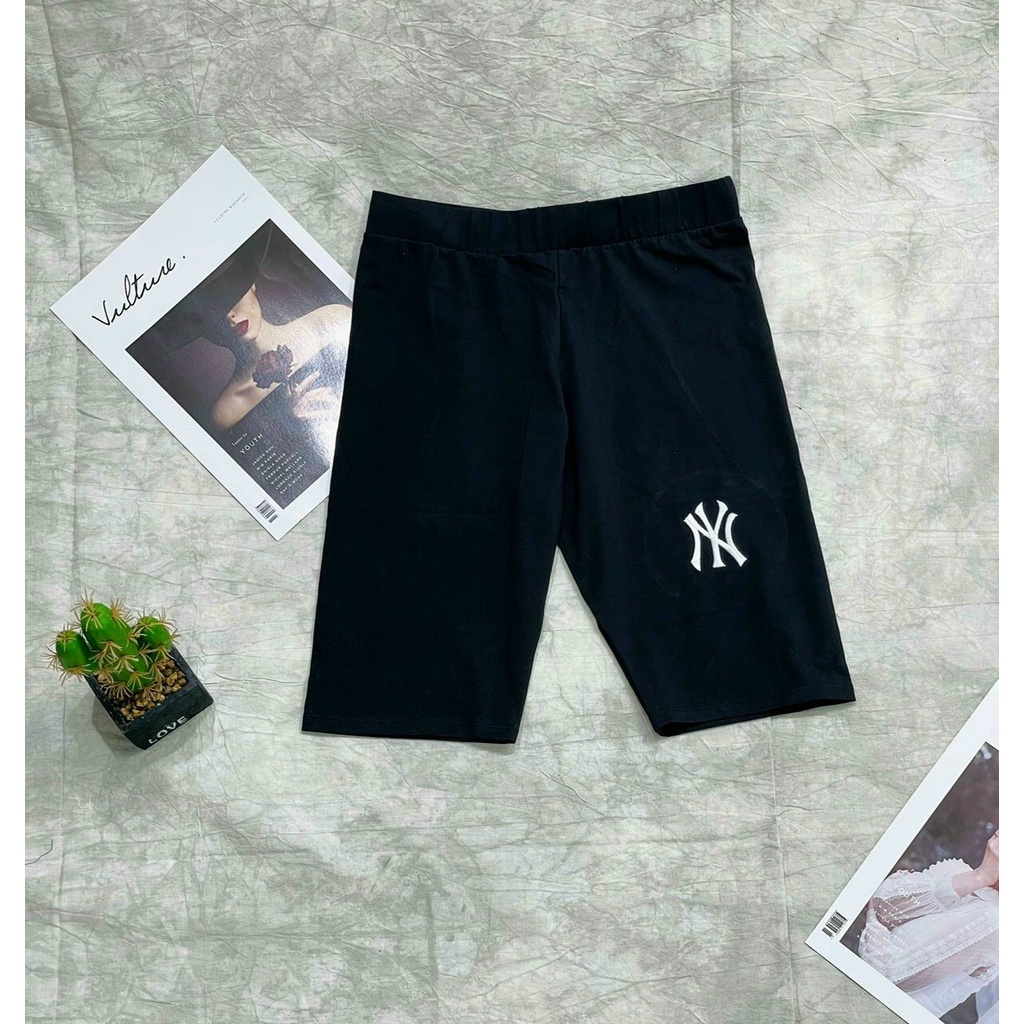 Quần legging MLB lửng ngắn legging,quần legging dài MLB Ny trơn basic