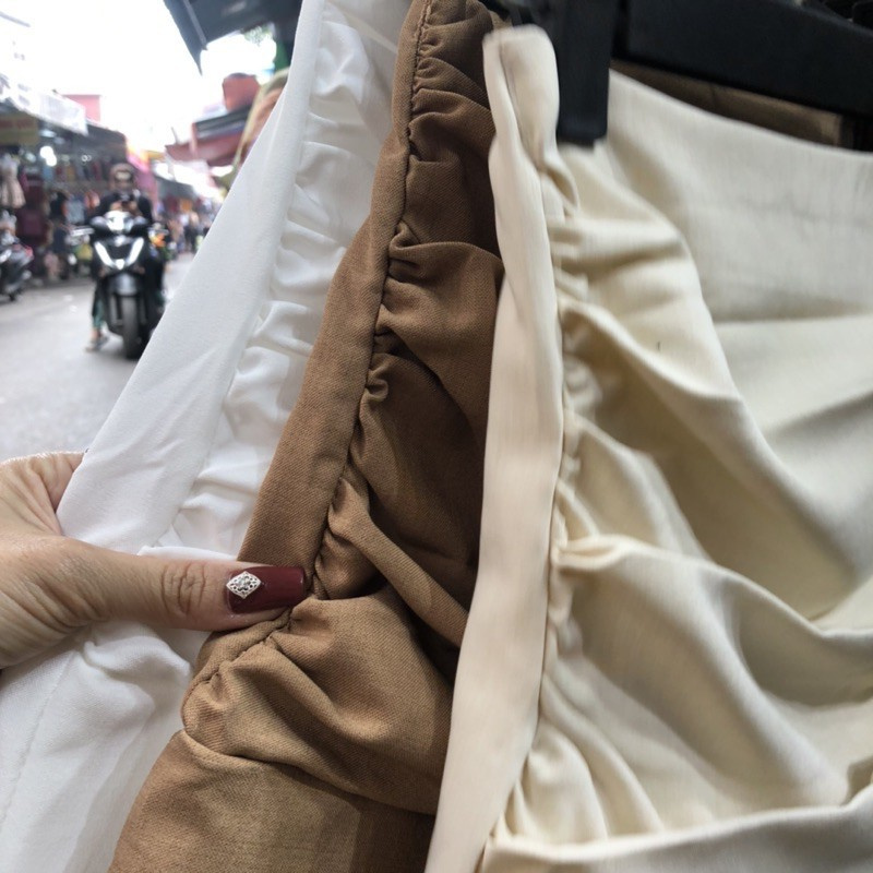 FREE SHIP - Chân váy quần váy dúm sang chảnh phong cách Hàn quốc ảnh thật video | BigBuy360 - bigbuy360.vn