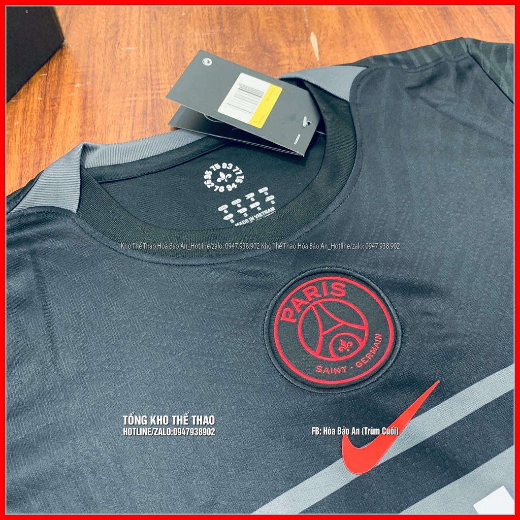 Áo PSG mẫu thứ 3 mùa giải 2021/22, vải thái chuẩn áo thi đấu phom 43-90kg