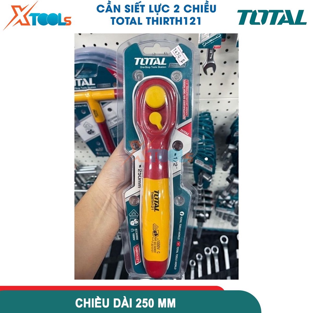 Tay vặn cách điện TOTAL THIRTH121 cách điện 1000V, đầu khẩu 1/2inch, chất liệu thép CR-V cứng chắc [CHÍNH HÃNG][XTOOLS]